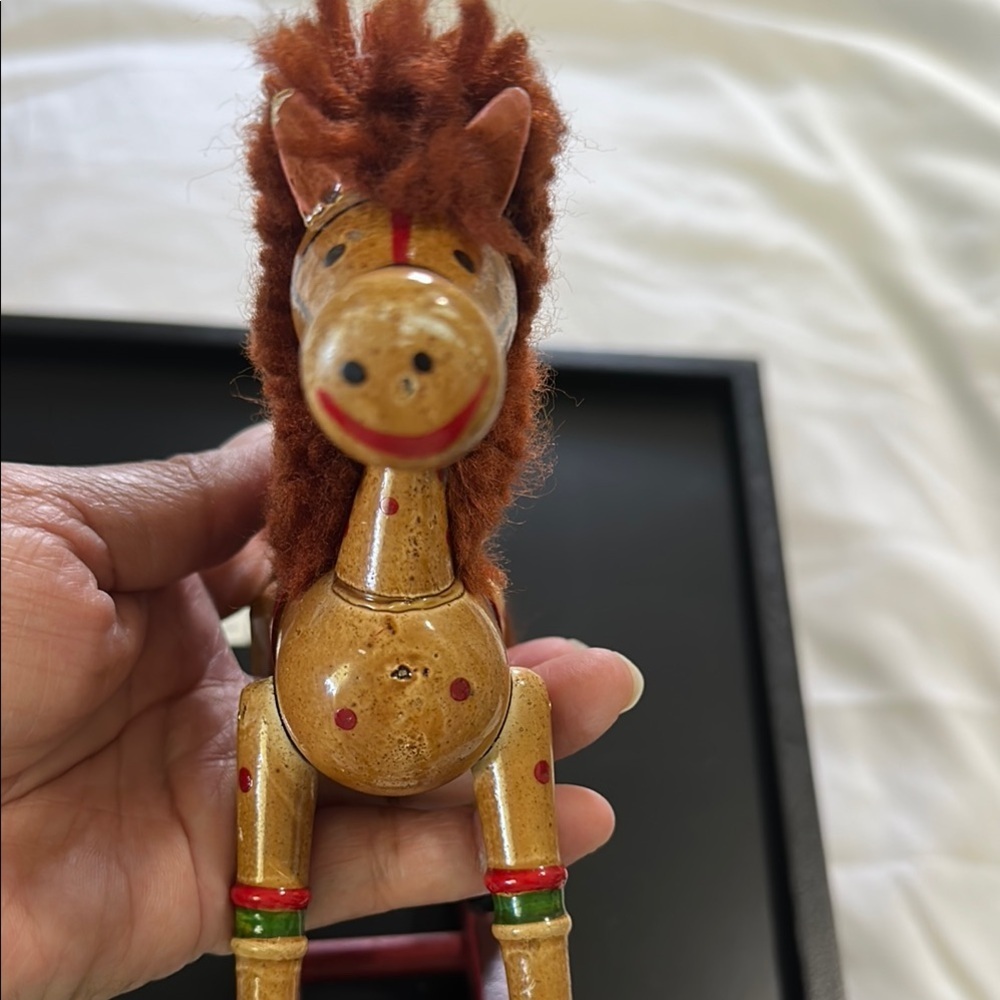 Vintage Wooden Rocking‎ Horse Figurine - Picture 3 of 5
